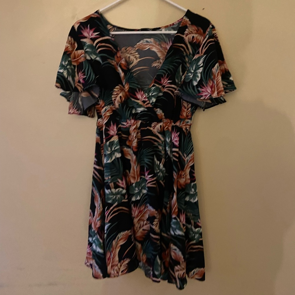 Black floral dress